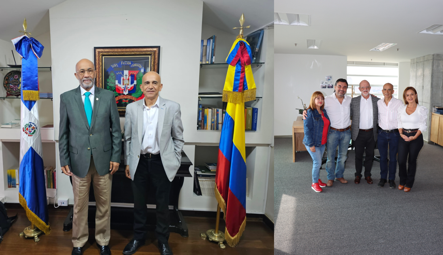 Rector y embajador de Republica Dominicana y con el gobernador de Caldas