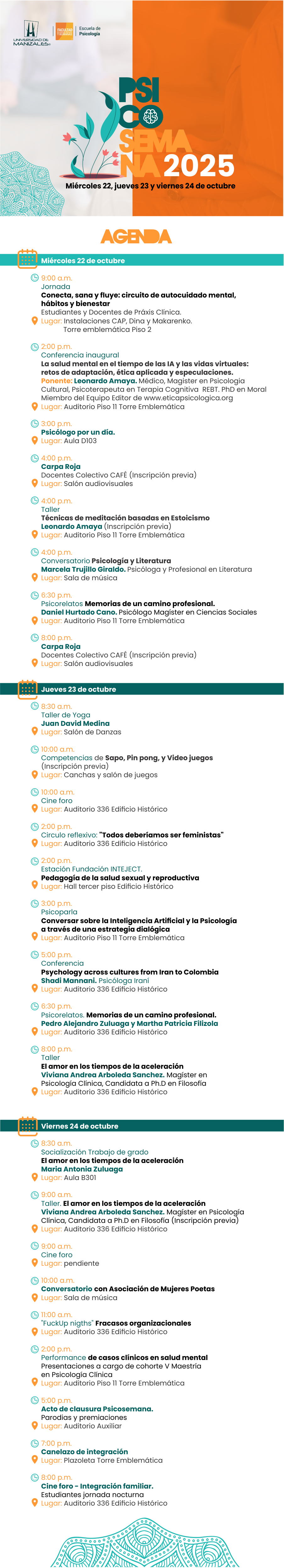 Programación Psicosemana 2025