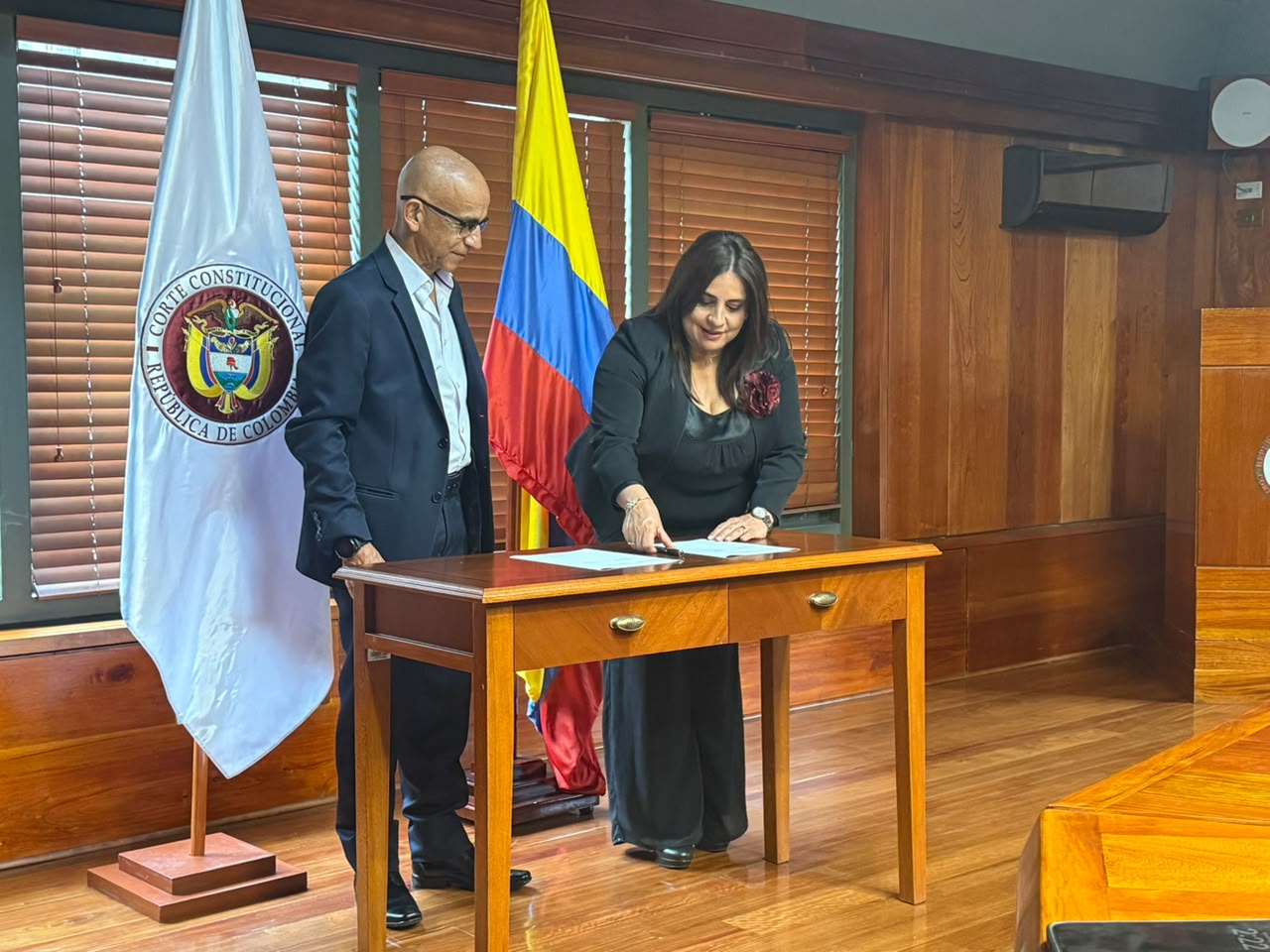 rector y presidenta de la Corte Constitucional